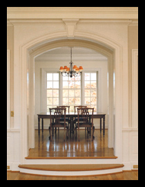 Addition to historic home in Albemarle County, Virginia, with custom woodwork, designed by Candace Smith, AIA