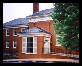 New entry vestibule and accessible ramp designed by architect Candace Smith, AIA, for the First Presbyterian Church in Charlottesville, Virginia