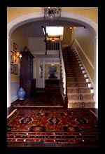 Traditional entry hall and stairs for new home in Albemarle County, Virginia, designed by Candace Smith Architect